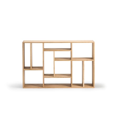 Bibliothèque M Small bois naturel / Chêne massif - L 90 x H 139 cm - Ethnicraft