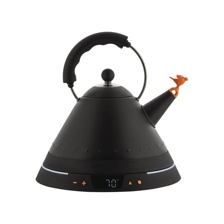Bouilloire électrique Oisillon métal noir / Contrôle de T° - 1,5 L - Alessi