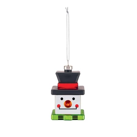 Boule de Noël Snow Cube verre multicolore / peint main - Alessi