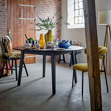 Chaise rembourrée Manal tissu jaune - Bloomingville