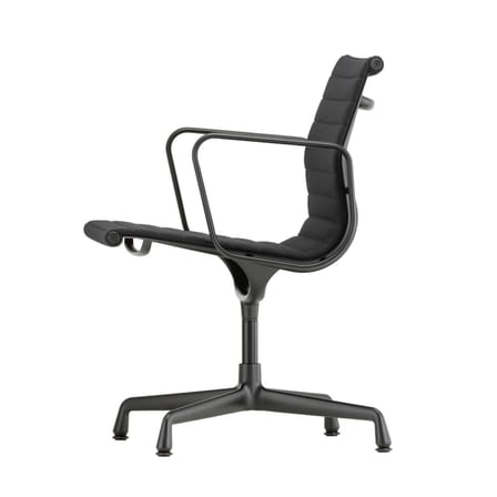 Fauteuil pivotant Aluminium Chair EA108 tissu noir - Vitra