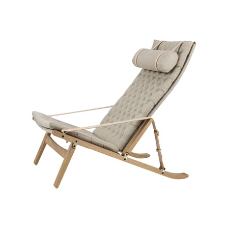 Fauteuil rembourré FK10 - Plico Chair tissu beige / Preben Fabricius & Jorgen Kastholm, 1963 / Pliable - CARL HANSEN & SON