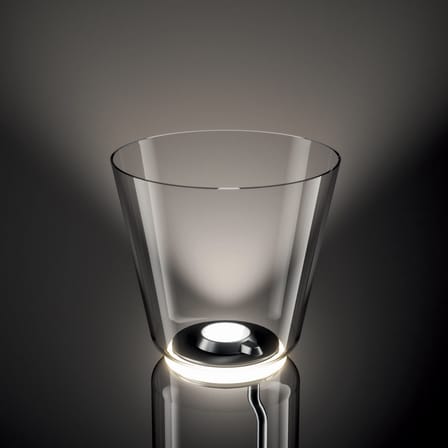 Lampadaire Noctambule Cône 2 verre transparent / LED - H 144 cm - Flos