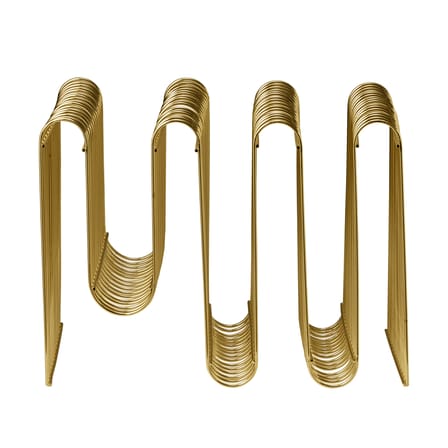 Curva Magazine holder metal gold L 40 x H 30 cm - AYTM