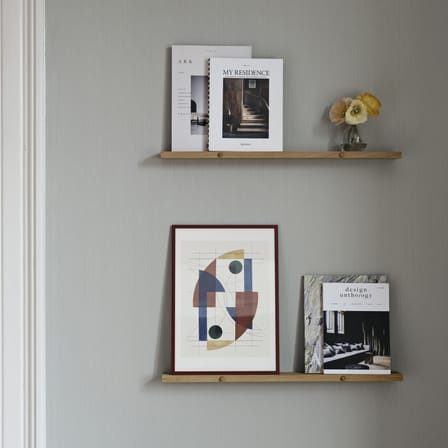 Mensola portafoto Gallery Shelf legno naturale / En&ls 70 x P 8 cm - Scanalato - MOEBE