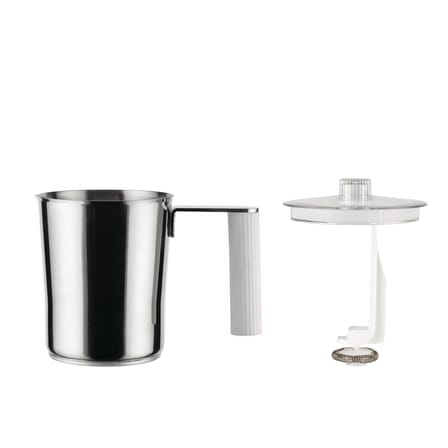 Mousseur à lait Plissé plastique blanc / Machine à cappuccino - Branchement secteur - Alessi