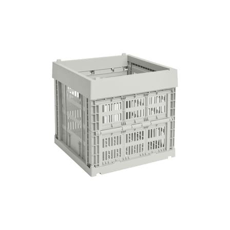 Panier Colour Crate Cube plastique gris / 29,5 x 29,5 x H 29 cm - Recyclé - Hay