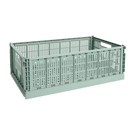 Panier Colour Crate plastique vert X-Large / 42 x 68 cm - Hay