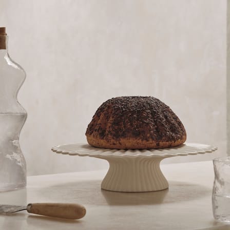 Plat à gâteau Fountain céramique blanc / Ø 31 cm - Ferm Living