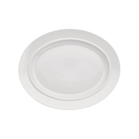 Plat de service La Bella Tavola céramique blanc / 38 x 30 cm - Ettore Sottsass - Alessi