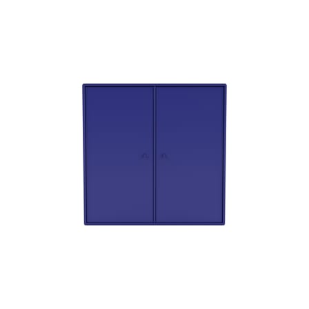 Rangement mural Cover Cabinet bois bleu / L 69.6 x P 30 x H 69,6 cm - 2 portes - MONTANA
