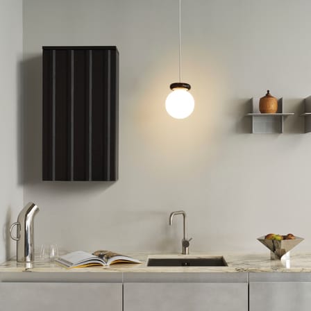 Rangement mural Rib bois noir / L 40 x P 23 x H 73 cm - Normann Copenhagen