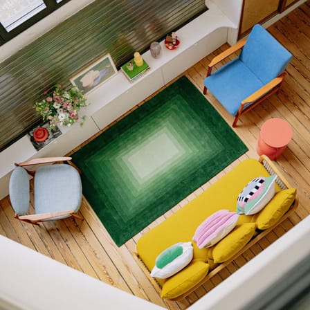Green Door Rug textile green / 180 x 120 cm - Hand-tufted - COLORTHERAPIS