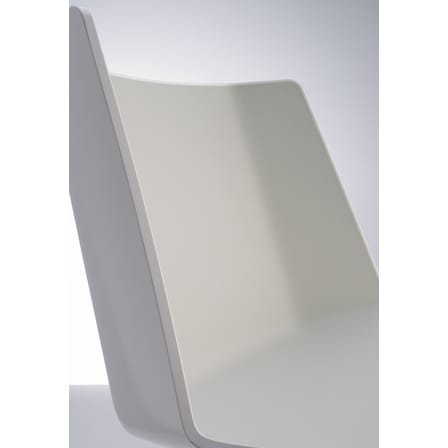Stapelbarer Stuhl Aiku plastikmaterial weiß grau / Runde Füße aus Metall - MDF Italia