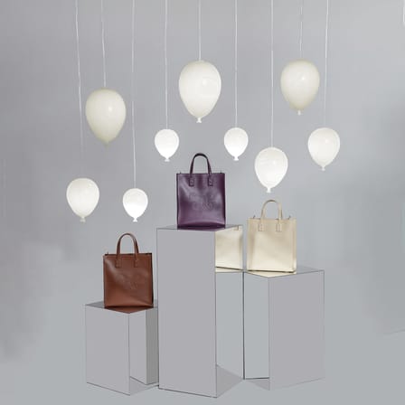 Suspension Ballon plastique blanc / Ø 28 x H 40 cm - Slide