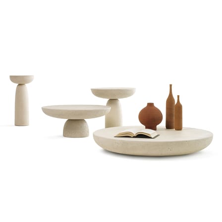 Table basse Olo Concrete / Ø 100 x H 15 cm - Béton ciré - Mogg
