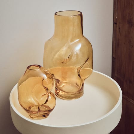 Vase Gleam High verre orange / H 32 cm - HK LIVING
