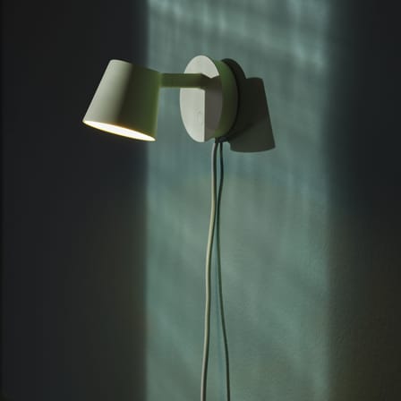 Applique avec prise Tip LED métal vert / Orientable - Variateur - Muuto
