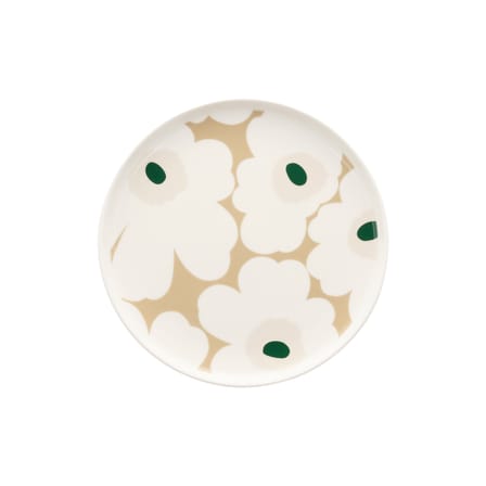 Assiette à dessert Unikko céramique beige / Ø 20 cm - Marimekko