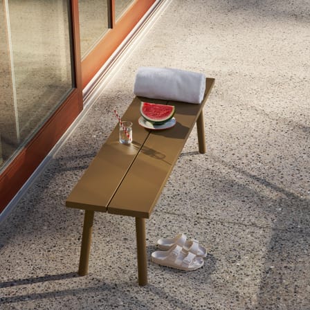 Banc Fred's métal marron / L 160 cm - 3 places - Fatboy