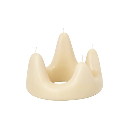 Bougie Stala Ring beige / Ø 20 cm - Ferm Living
