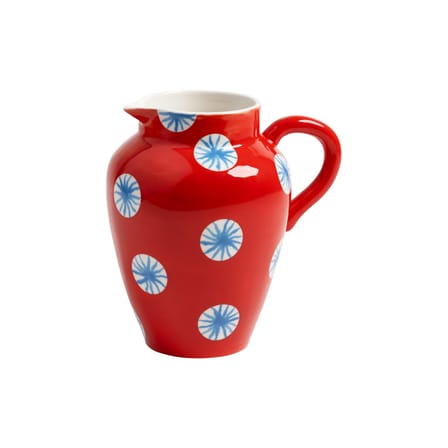 Carafe Festivo céramique rouge / 1,5 Litres - Peint à la main - & klevering