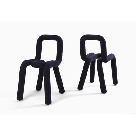Chaise rembourrée Bold tissu bleu - Moustache