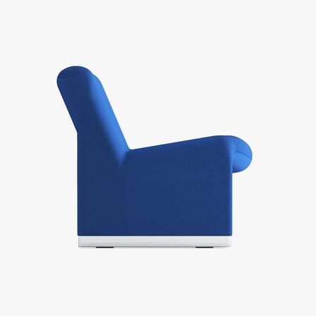 Fauteuil rembourré Alky tissu bleu / Giancarlo Piretti, 1970 - ANONIMA CASTELLI