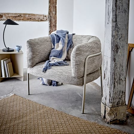 Fauteuil rembourré Karel tissu gris - Bloomingville