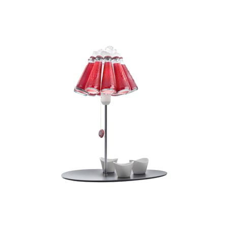 Lampe de table Campari Bar métal verre rouge noir / H 50 cm - RAFFAELE CELENTANO, 2002 - Ingo Maurer