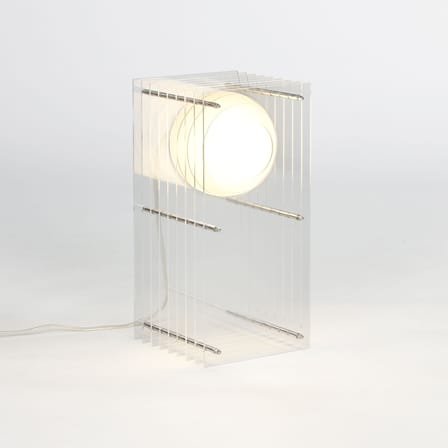 Lampe de table Lop Small Rectangle plastique transparent / Lauréat Archiproducts Design Award - BANG
