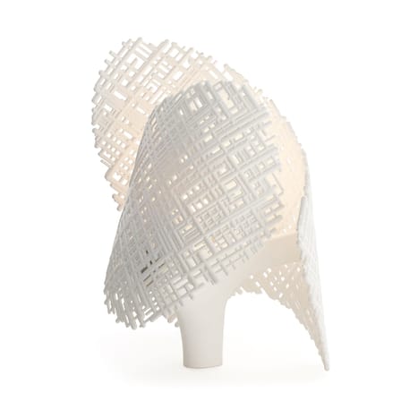 Lampe de table Tea plastique blanc / L 28 x H 32,5 cm - Matériau recyclé - Kartell