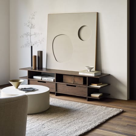 Meuble TV Kabuki bois marron / L 200 cm -  2 tiroirs - Ethnicraft
