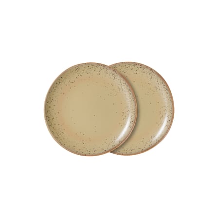 Piatto da dessert 70s ceramics ceramica beige / Set di 2 - Ø 22 cm - HK LIVING