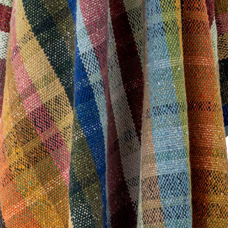 Plaid Elmy tissu multicolore / 160 x 130 cm - Coton recyclé - Bloomingville