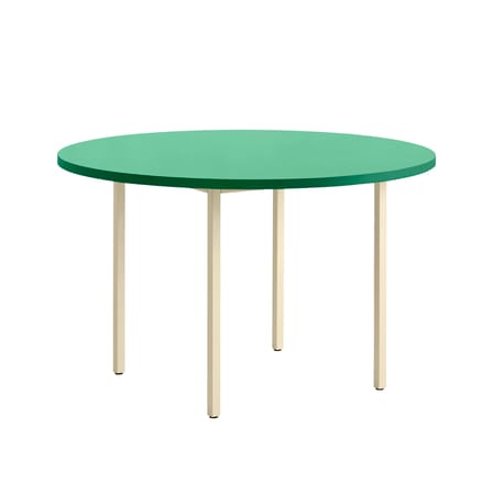 Two-Colour Round table composite material green / Ø 120 cm - MDF Valchromat® - Hay