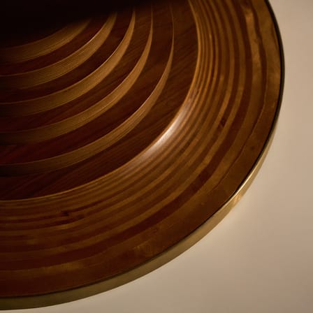 Runder Tisch Tavolo a Dischi holz braun / Ø 150 cm - Neuauflage 1963 - Gubi
