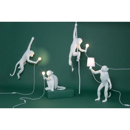 Suspension Monkey Hanging plastique blanc / Indoor - H 80 cm - Seletti