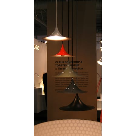 Suspension Semi métal blanc / Ø 47 cm - Réédition 1968 - Gubi