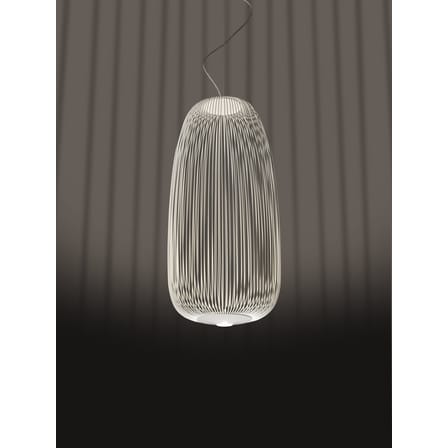 Suspension Spokes 1 métal blanc / LED - Ø 32,5 x H 71 cm - Foscarini