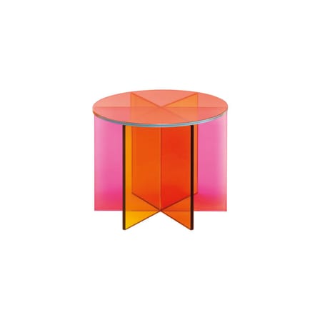 Table basse XXX verre multicolore / Ø 50 x H 40 cm - Fait main en Italie - Glas Italia