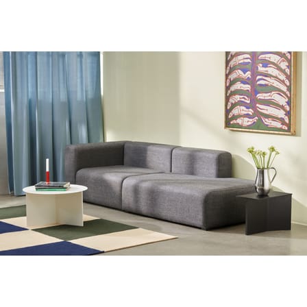 Table d'appoint Slit Wood bois naturel / Oblong - 49,5 x 27,5 x H 35,5 cm / Bois - Hay