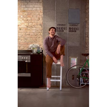 Tabouret de bar Bellevie métal gris / H 75 cm - Aluminium - Fermob