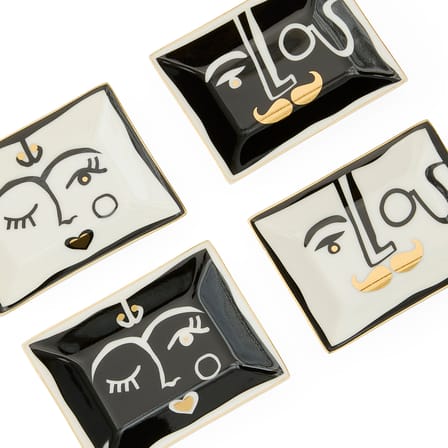 Set de 4 coupelles Marseilles céramique / Vide-poche - 7 x 5 cm - Jonathan Adler