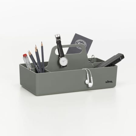Bac de rangement Toolbox RE plastique gris / Recyclé - 32 x 16 cm / Arik Levy, 2010 - Vitra