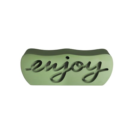 Banc Enjoy plastique vert / 2 places - L 124 cm / Intérieur & extérieur - Slide