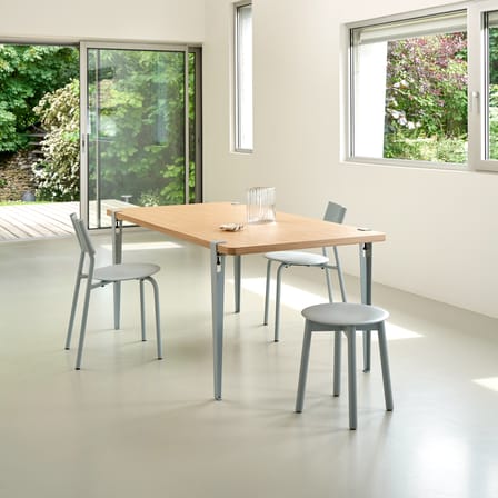  Base, legs metal blue with clamp / H 75 cm / To create Table & Desk - TIPTOE
