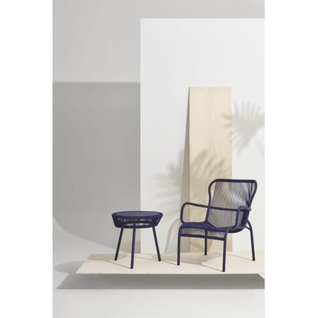 Beistelltisch Loop metall kunstfaser beige / Bespannung handgeflochtenes Polyethylen - Vincent Sheppard
