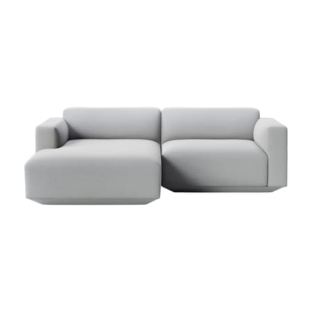 Canapé d'angle Develius C tissu gris / 3 places - L 220 cm / Dormeuse gauche - &tradition