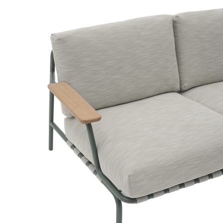 Canapé de jardin 2 places Settle tissu gris / 152,5 cm - Muuto